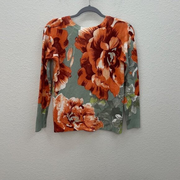 Soft Surroundings Floral Knit Long Sleeve Pullover Sweater 2FK79 Womens size XS - Picture 4 of 4